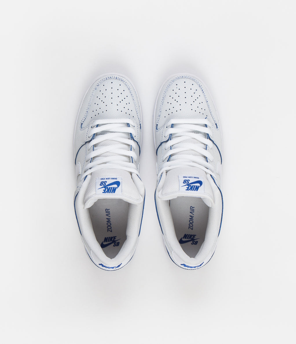 SB Dunk Low Premium White Game Royal